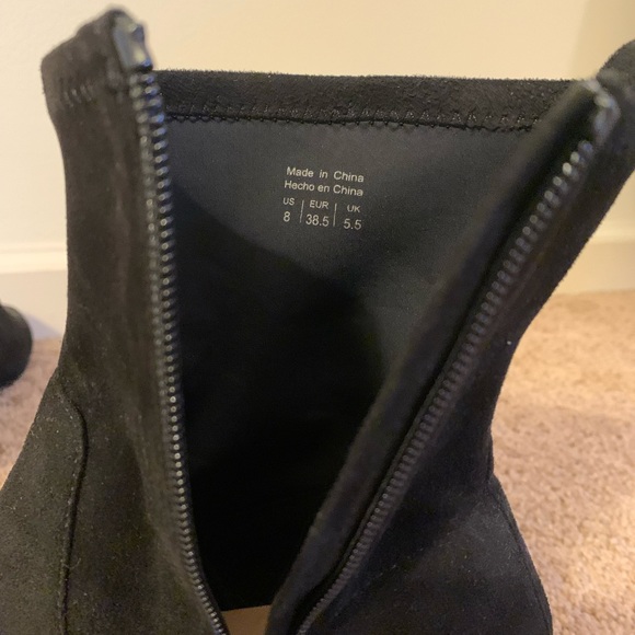 Aldo black suede boots size 8 - Picture 3 of 3